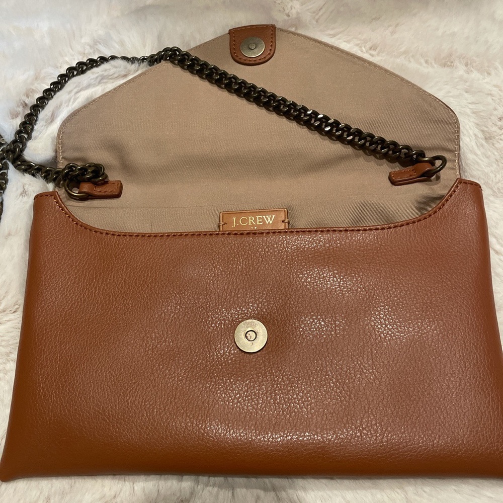 Jcrew vegan leather bronze chain